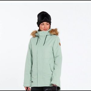 VOLCOM FAWN INSULATED SNOW JACKET-MINT-MEDIUM